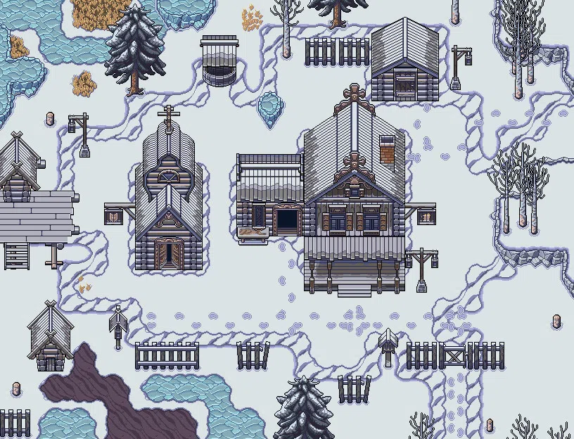 RPG Maker MZ - Legends of Russia - Winter Village Tiles Screenshot 3