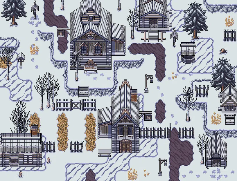RPG Maker MZ - Legends of Russia - Winter Village Tiles Screenshot 0