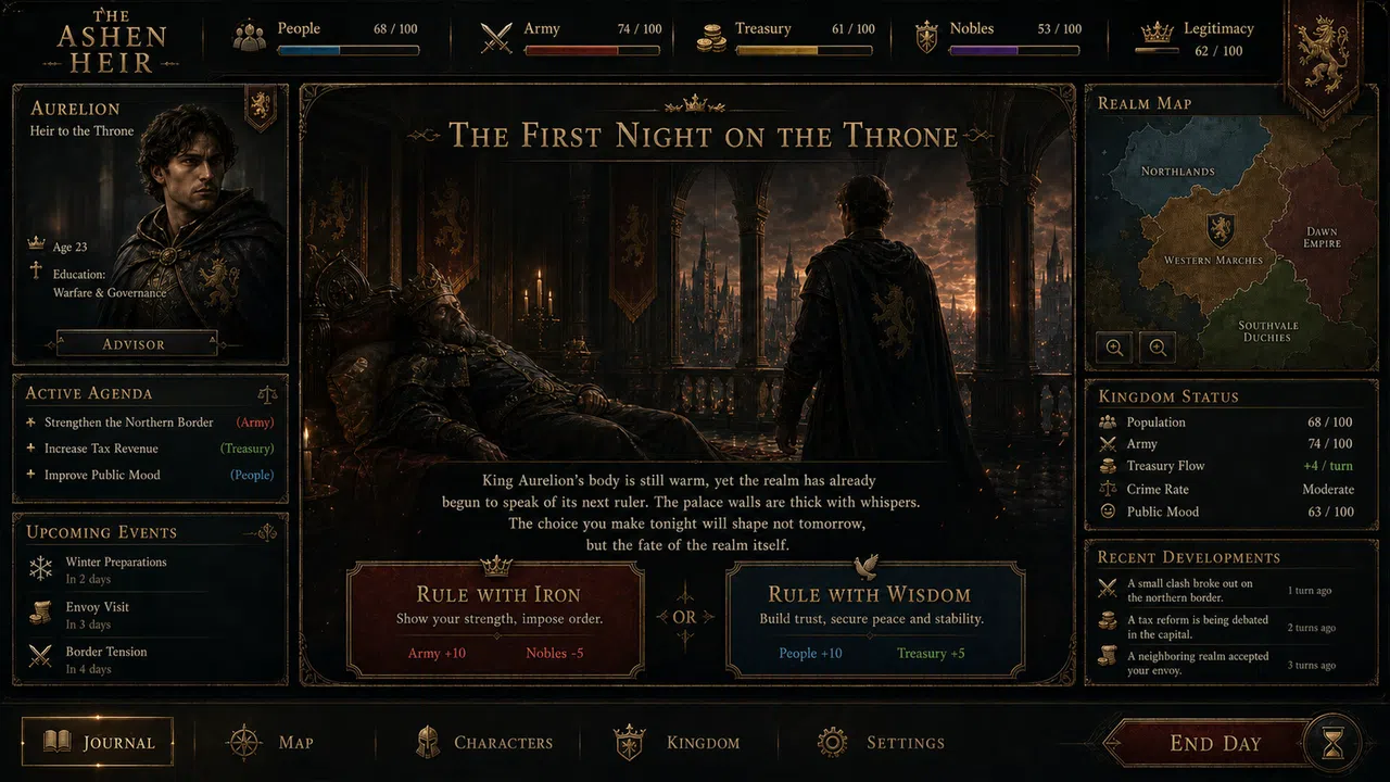 THE ASHEN HEIR Screenshot 0