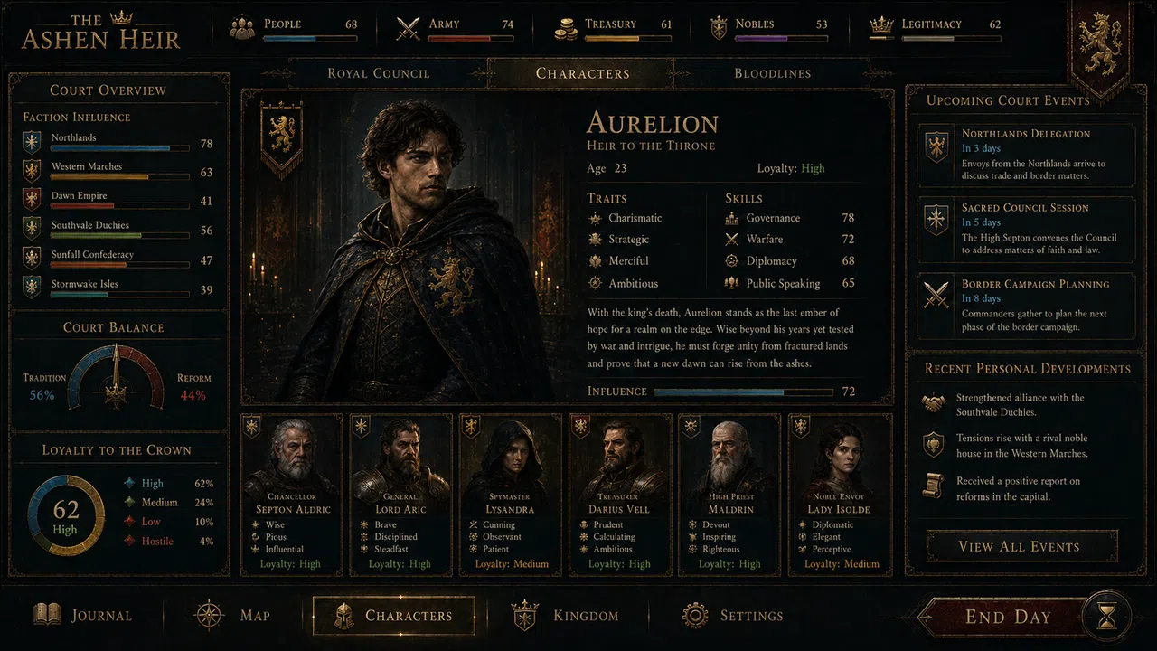 THE ASHEN HEIR Screenshot 1