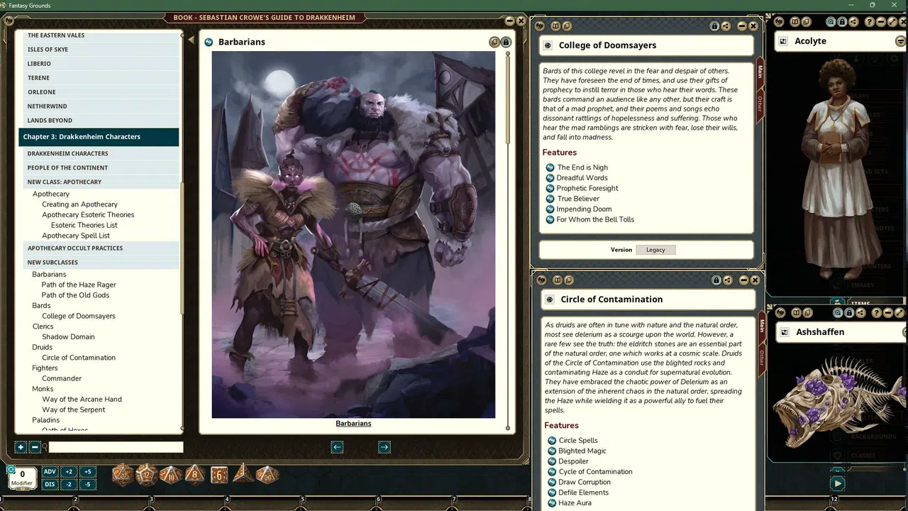Fantasy Grounds - Sebastian Crowe's Guide to Drakkenheim Screenshot 4