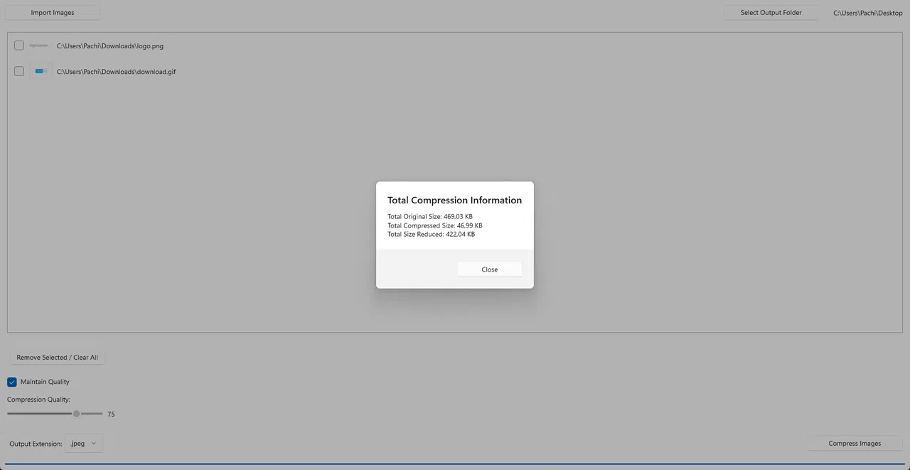 Image Compressor Screenshot 3