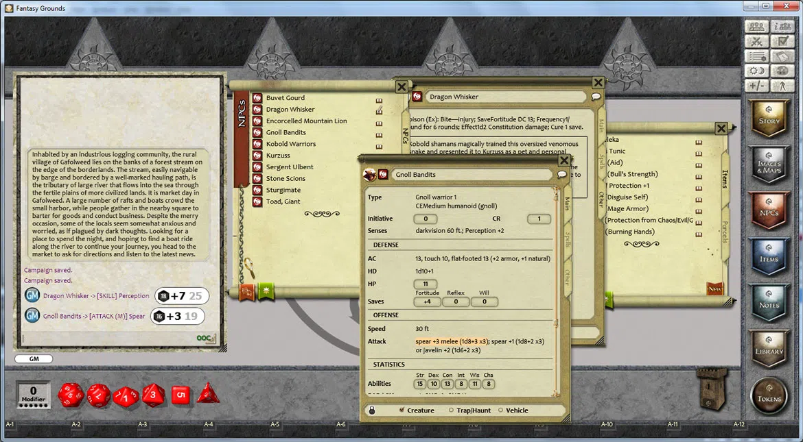 Fantasy Grounds - PFRPG Basic Paths: Fangs from the Past Screenshot 0