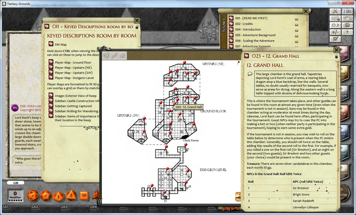 Fantasy Grounds - 3.5E/PFRPG: Gambler's Quest - 1 on 1 Screenshot 1