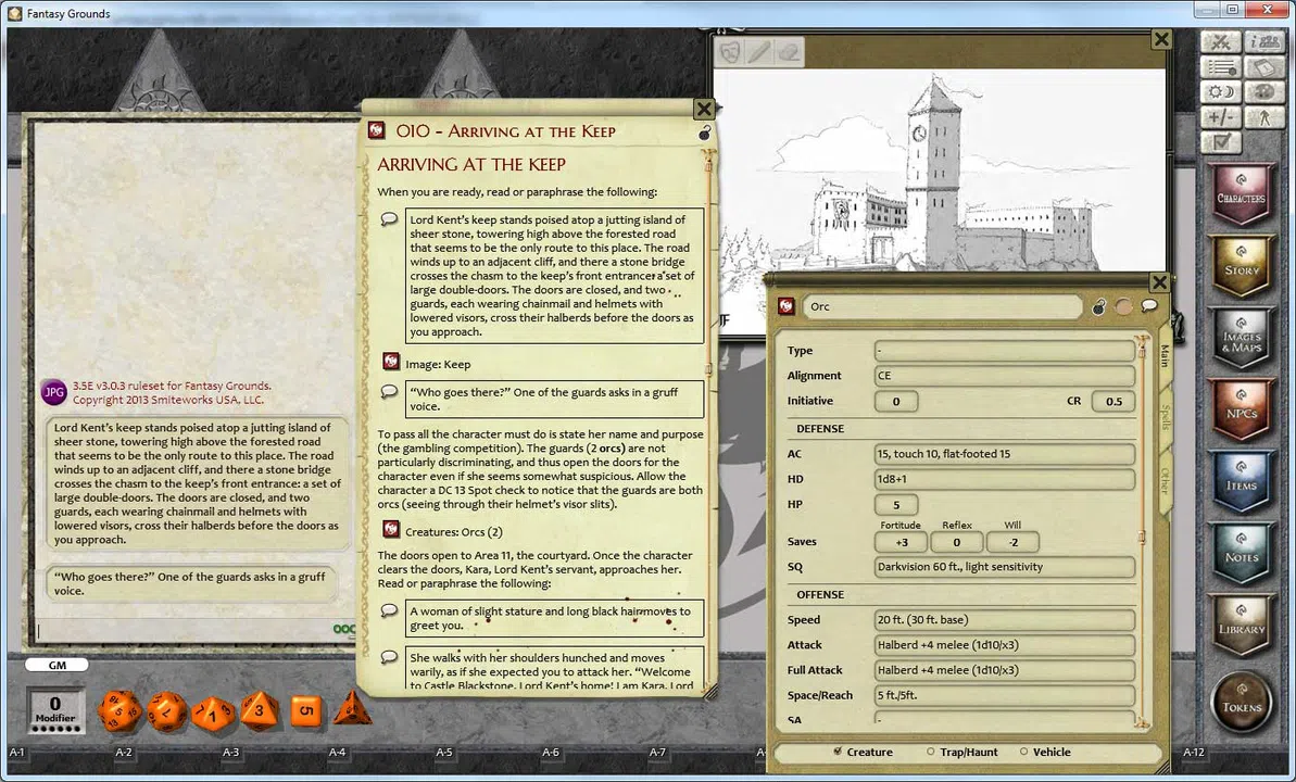 Fantasy Grounds - 3.5E/PFRPG: Gambler's Quest - 1 on 1 Screenshot 2
