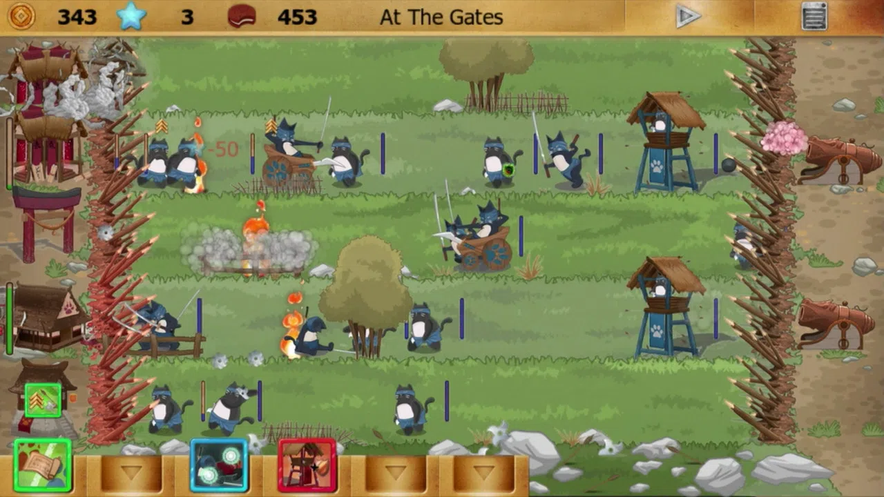 Ninja Cats vs Samurai Dogs Screenshot 0