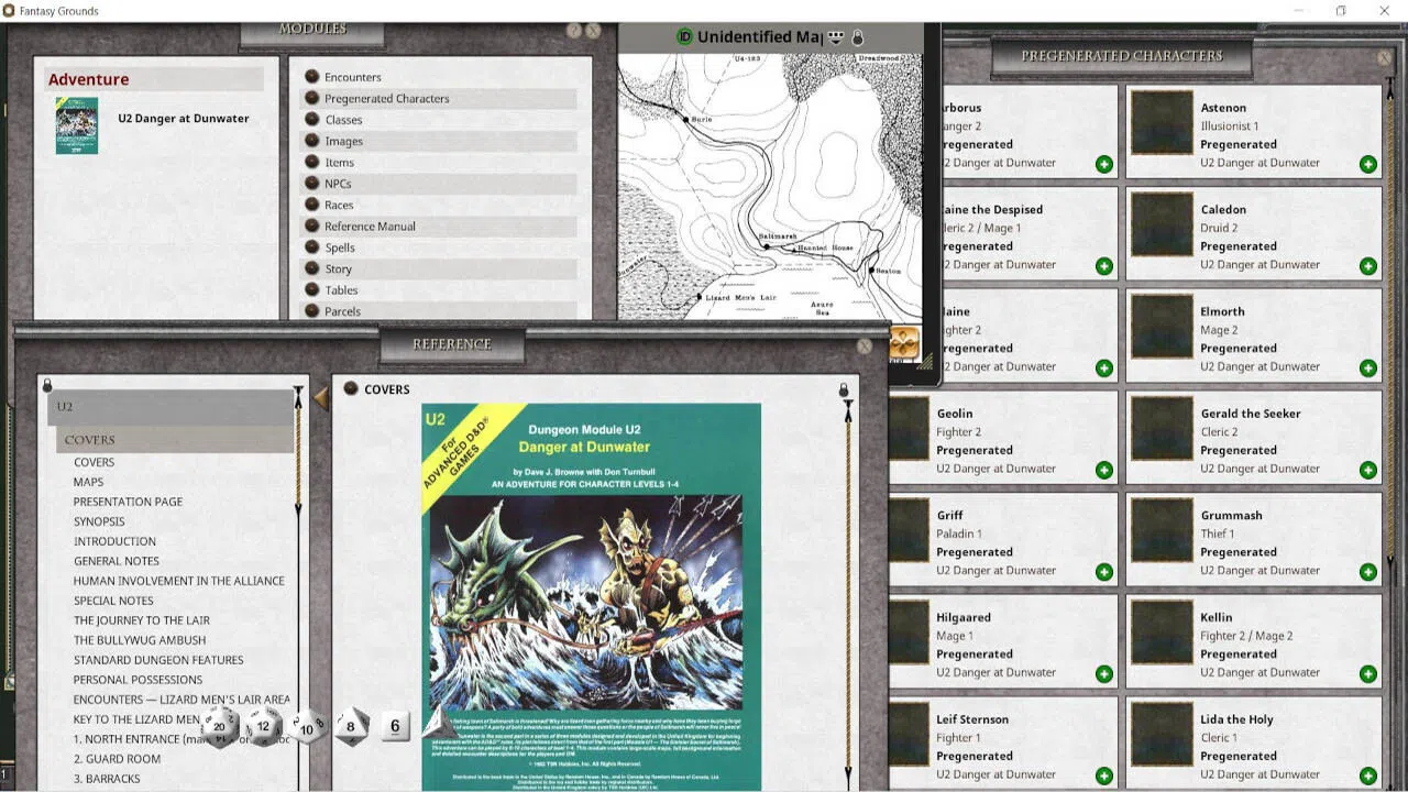 Fantasy Grounds - D&D Classics: U2 Danger at Dunwater (1E) Screenshot 4
