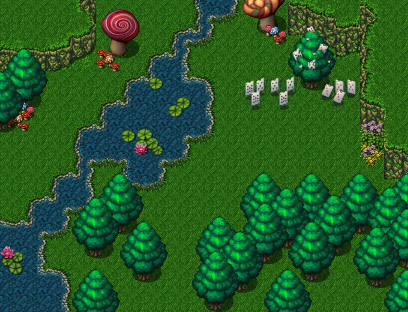 RPG Maker MZ - Wonderland Forest Tileset Screenshot 2
