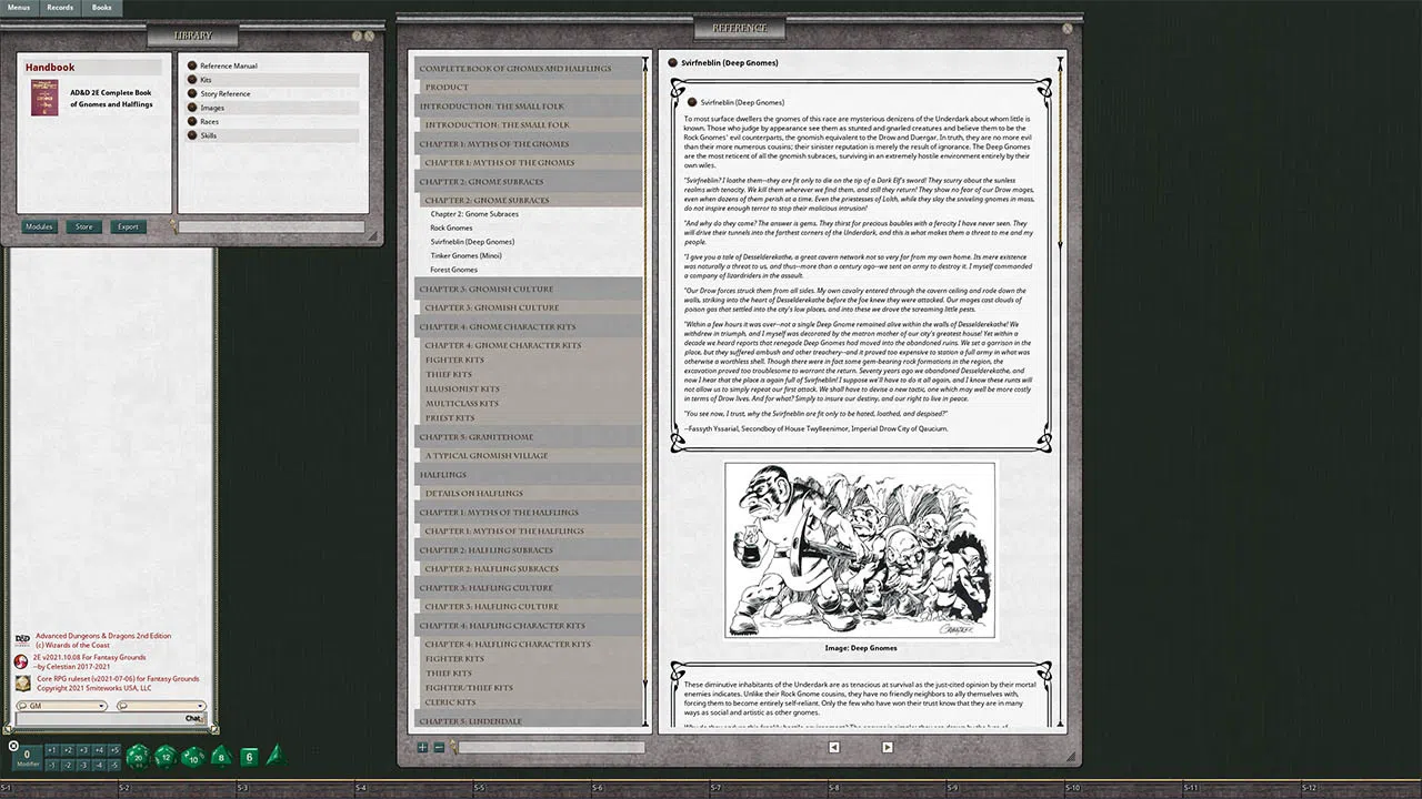 Fantasy Grounds - D&D Classics - PHBR9 The Complete Book of Gnomes & Halflings (2E) Screenshot 0