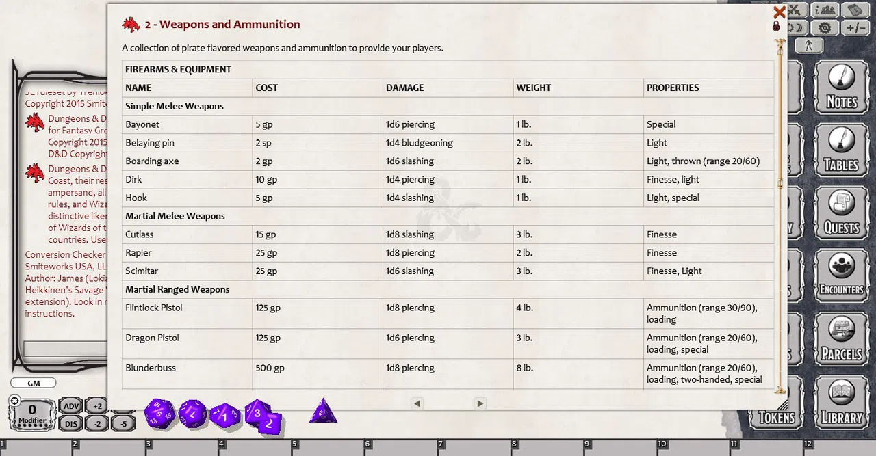 Fantasy Grounds - Pirate Adventurers (5E) Screenshot 1