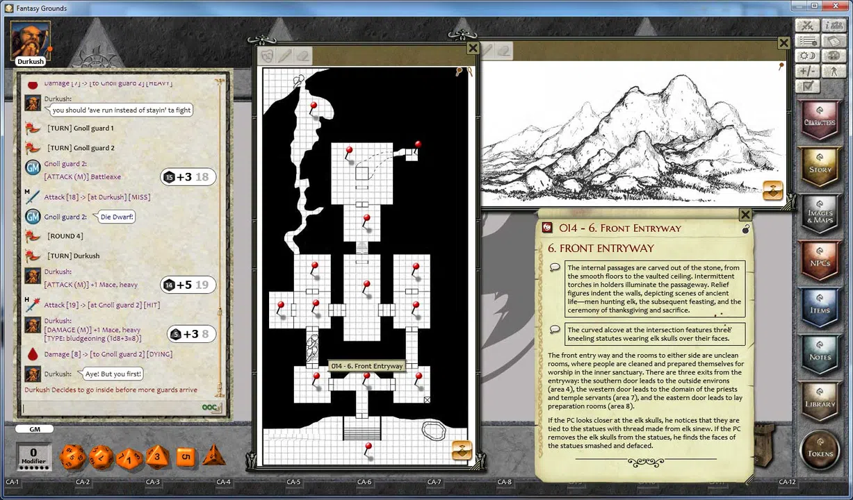 Fantasy Grounds - 3.5E/PFRPG 1 on 1 Adventure #3 The Forbidden Hills Screenshot 0