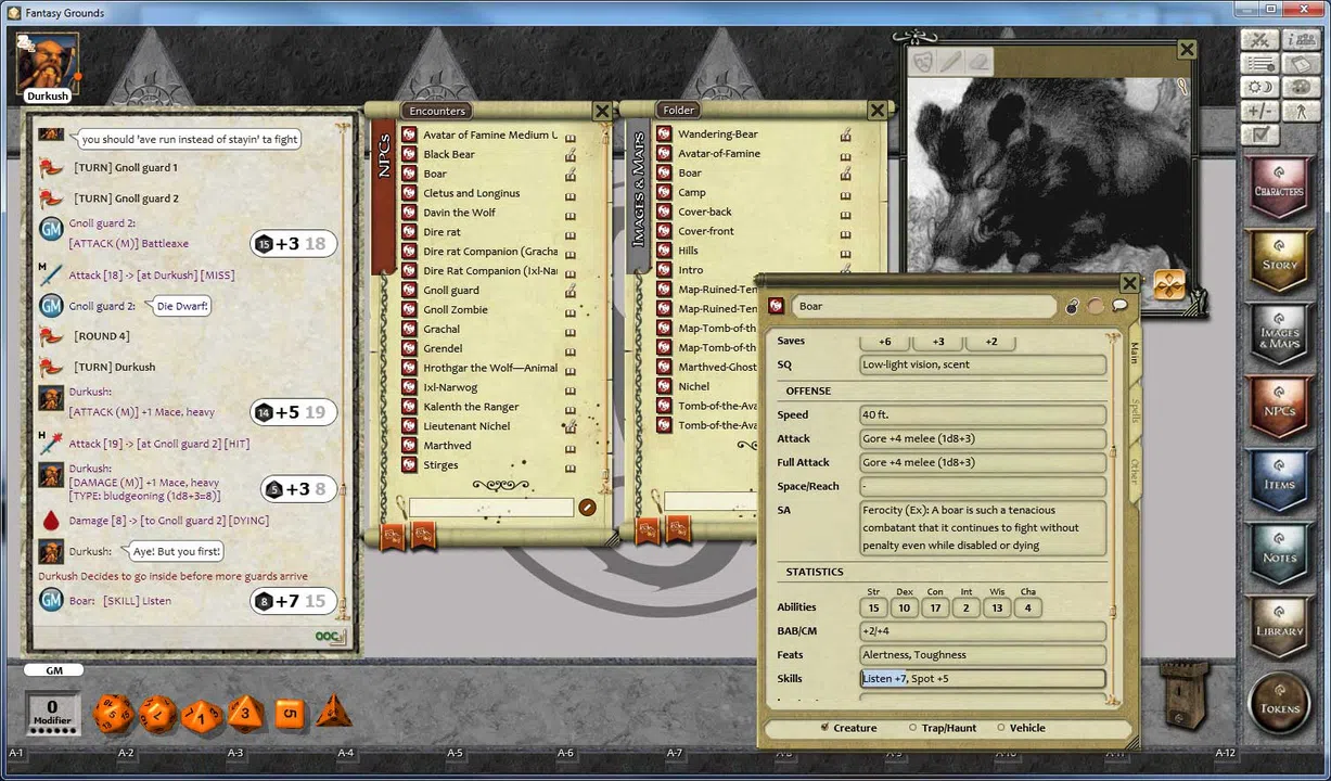 Fantasy Grounds - 3.5E/PFRPG 1 on 1 Adventure #3 The Forbidden Hills Screenshot 2