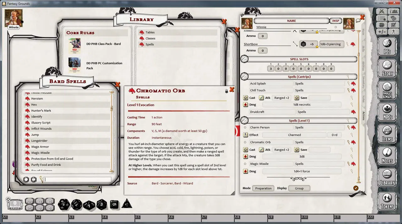 Fantasy Grounds - D&D Bard Class Pack Screenshot 0