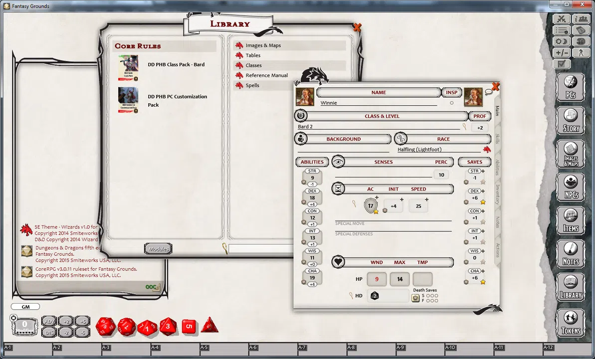 Fantasy Grounds - D&D Bard Class Pack Screenshot 3