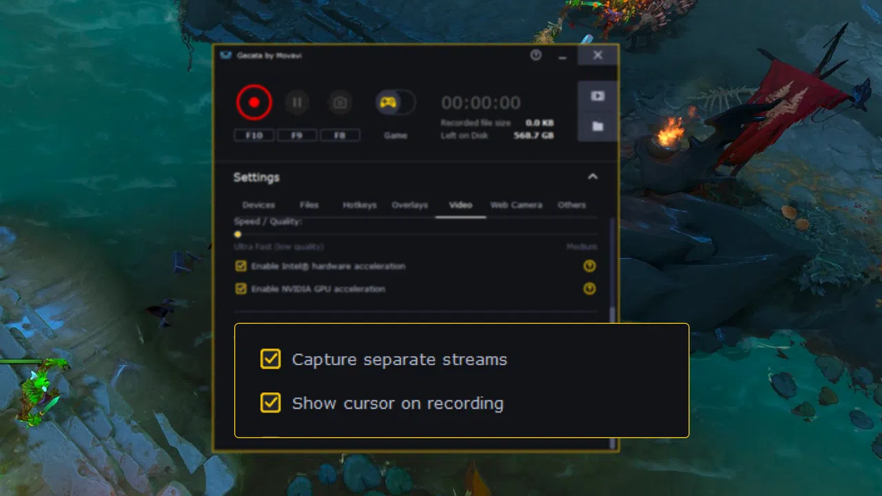Gecata by Movavi 5 - Game Recording Software Screenshot 4