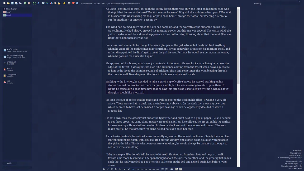 Nimble Writer Screenshot 3