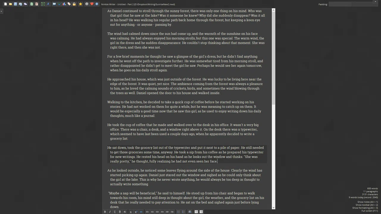 Nimble Writer Screenshot 1