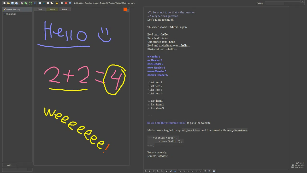 Nimble Writer Screenshot 4