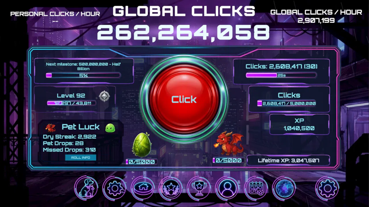 Community Button – Neon City Theme (Supporter Pack) Screenshot 0