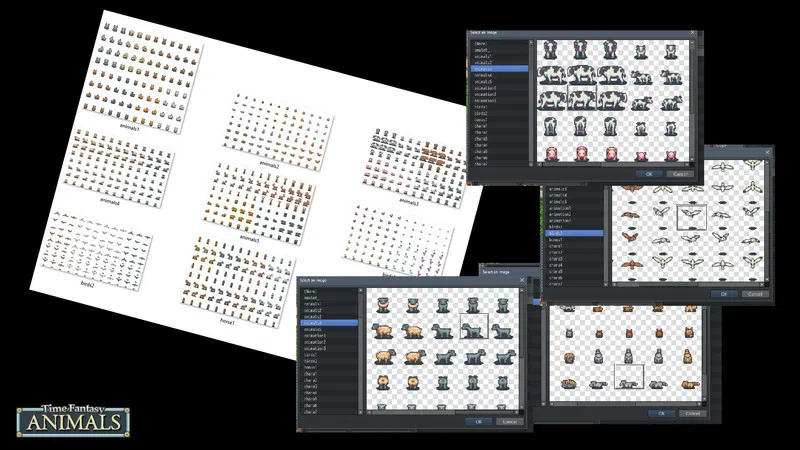 RPG Maker MZ - Time Fantasy Add-on: Animals Screenshot 1