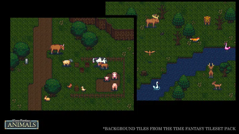 RPG Maker MZ - Time Fantasy Add-on: Animals Screenshot 0
