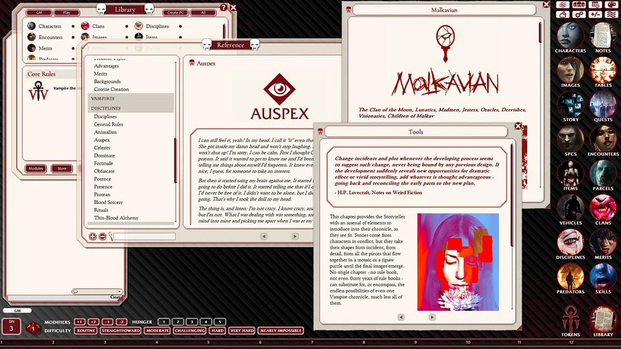 Fantasy Grounds - Vampire the Masquerade 5th Edition Ruleset (VTM5TH) Screenshot 2
