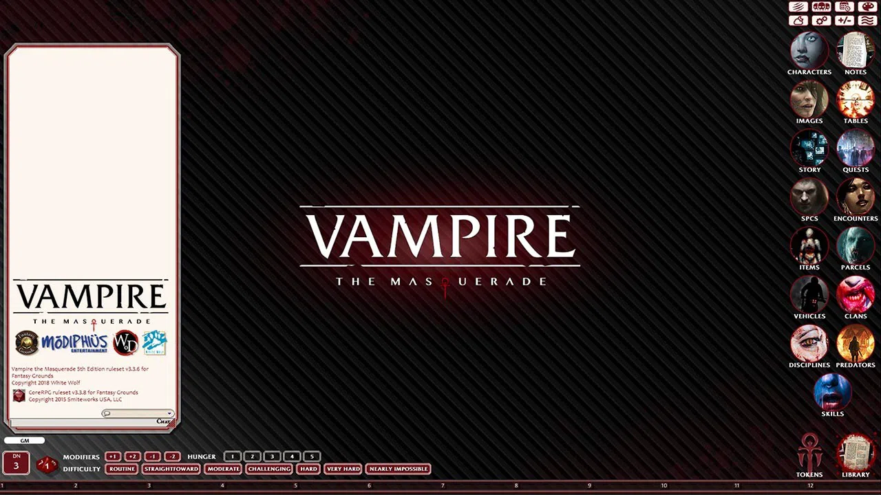 Fantasy Grounds - Vampire the Masquerade 5th Edition Ruleset (VTM5TH) Screenshot 5