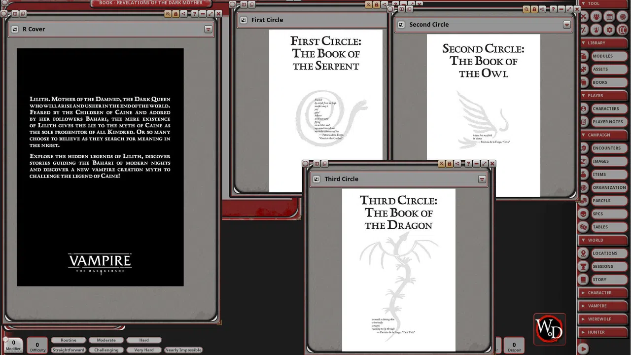 Fantasy Grounds - Vampire: Revelations of the Dark Mother Screenshot 2