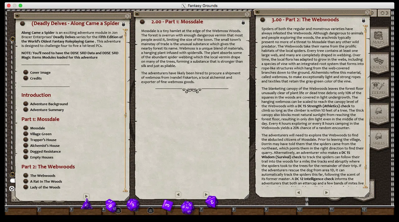 Fantasy Grounds - Deadly Delves: Along Came a Spider (5E) Screenshot 3
