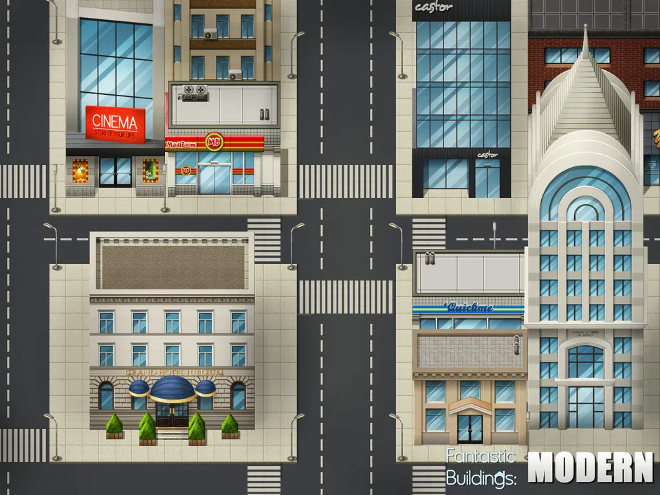 RPG Maker VX Ace - Fantastic Buildings: Modern Screenshot 0