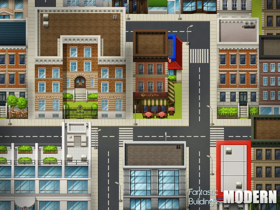 RPG Maker VX Ace - Fantastic Buildings: Modern Screenshot 2