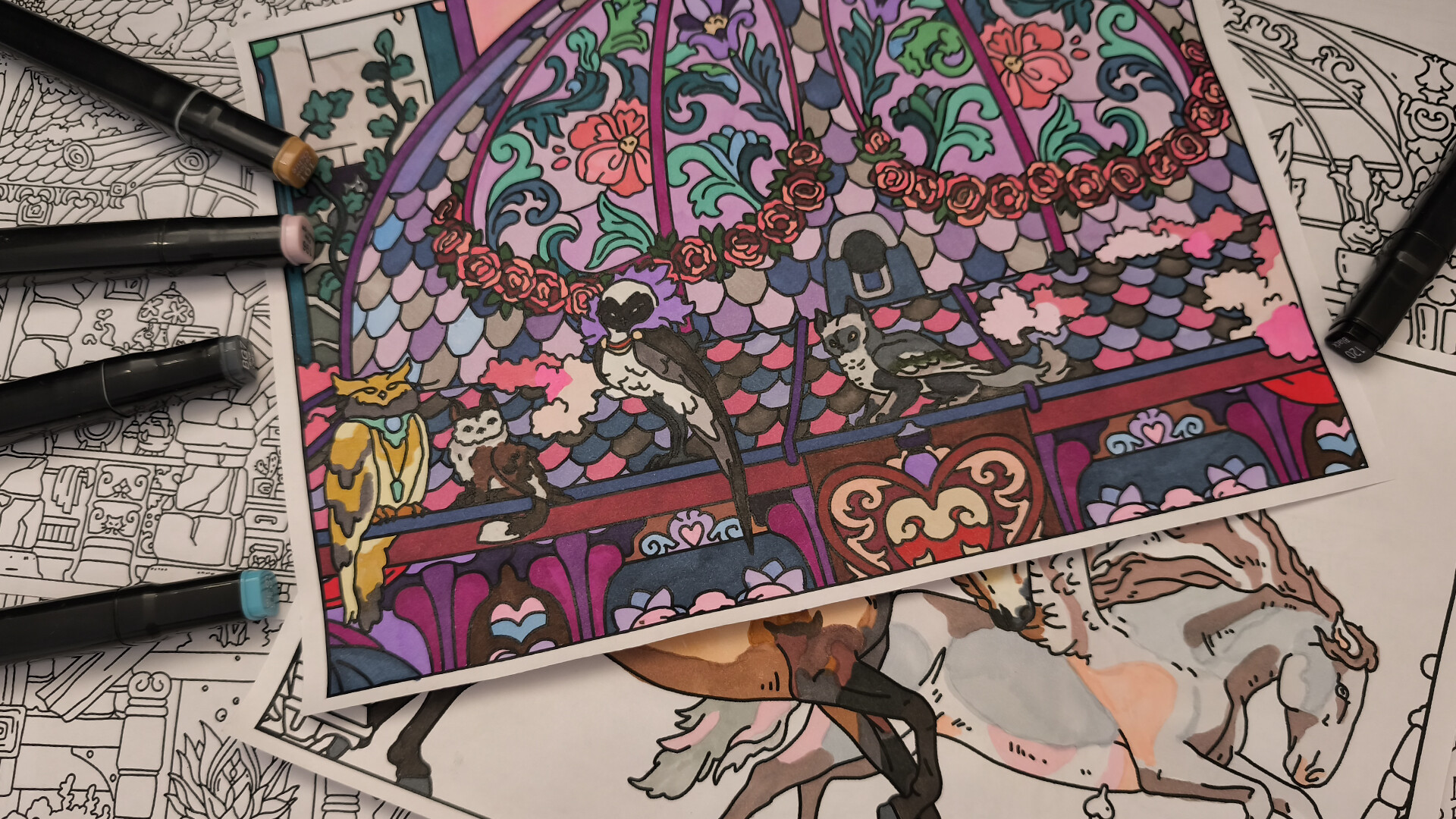 HIDDEN CATS 10: Valentine's Day 😻🐾💖 - Coloring Book Screenshot 3