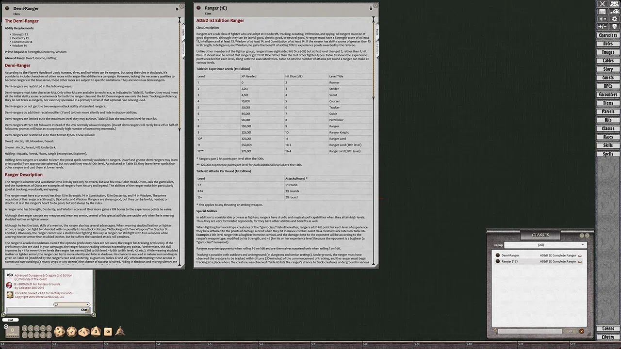 Fantasy Grounds - D&D Classics: PHBR11 The Complete Ranger's Handbook (2E) Screenshot 4