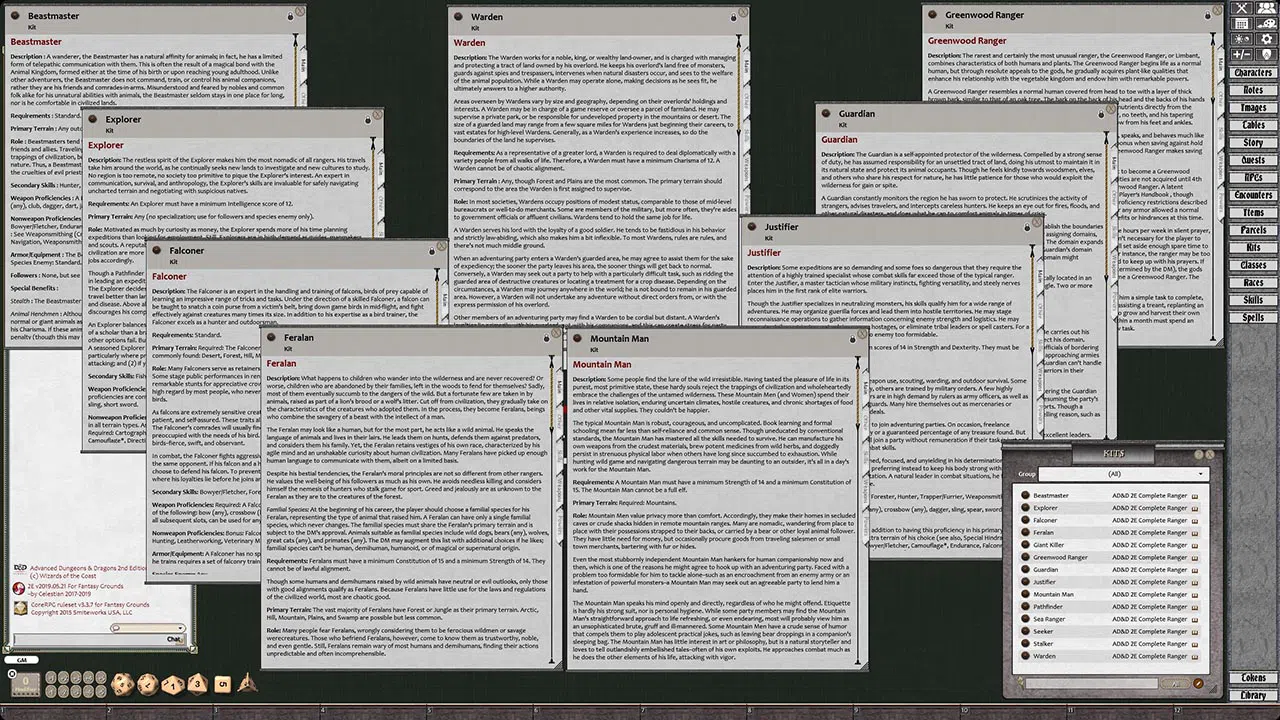 Fantasy Grounds - D&D Classics: PHBR11 The Complete Ranger's Handbook (2E) Screenshot 3