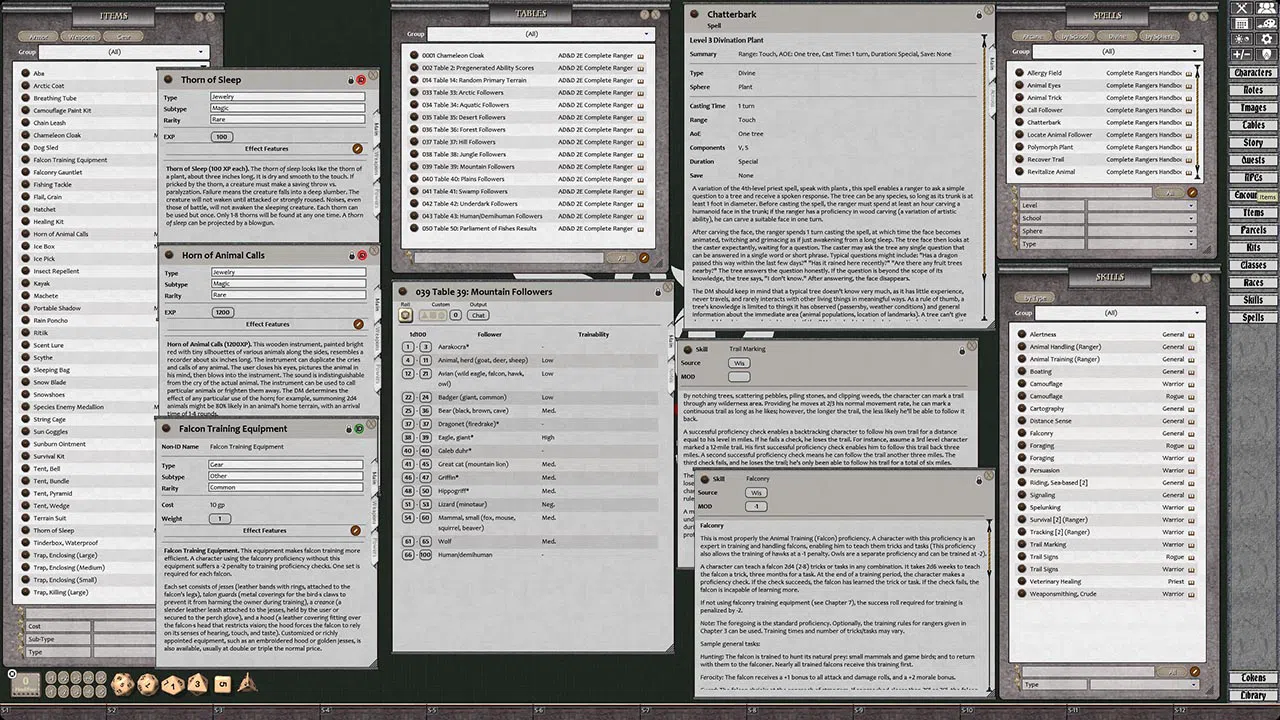 Fantasy Grounds - D&D Classics: PHBR11 The Complete Ranger's Handbook (2E) Screenshot 2