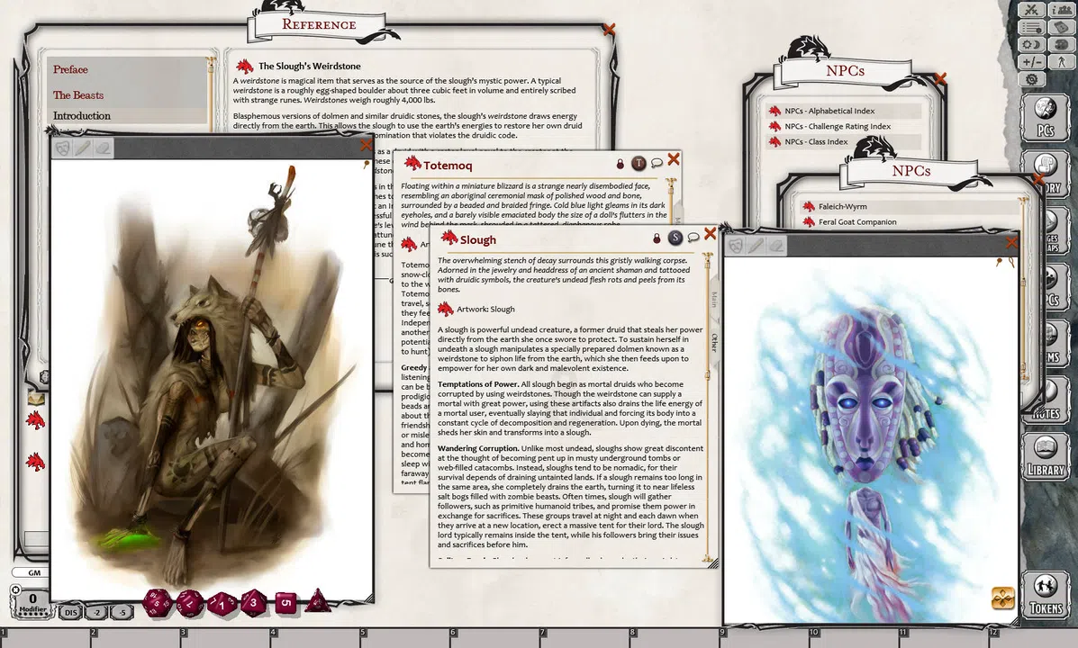 Fantasy Grounds - 5E: Beasts of Legend - Coldwood Codex Screenshot 1