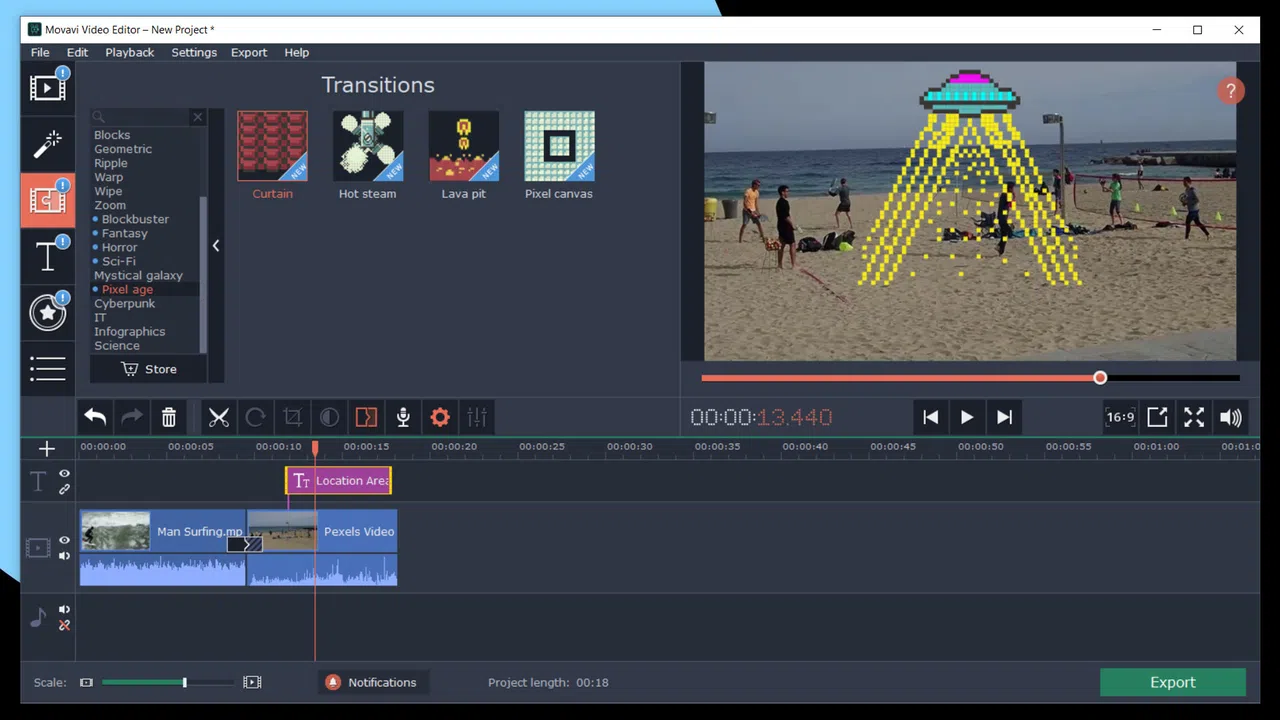 Movavi Video Suite 2022 Effects - Pixel Age Pack Screenshot 3