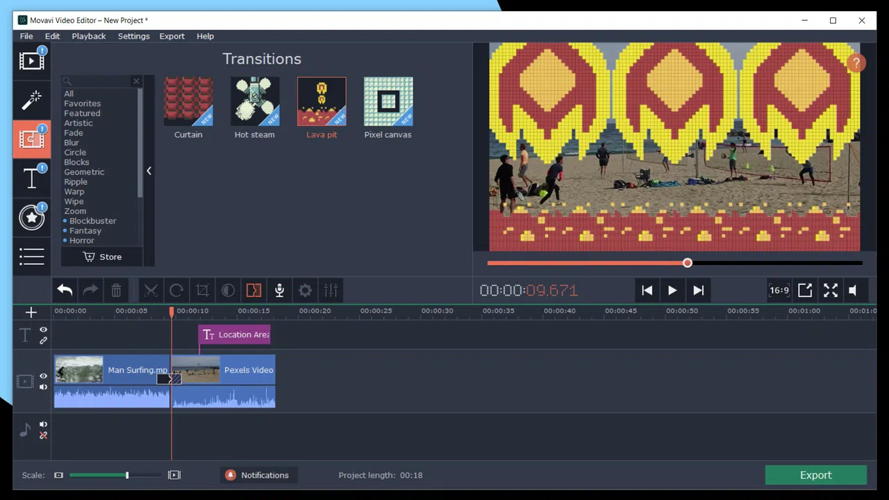 Movavi Video Suite 2022 Effects - Pixel Age Pack Screenshot 0