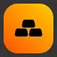 Black gold icon