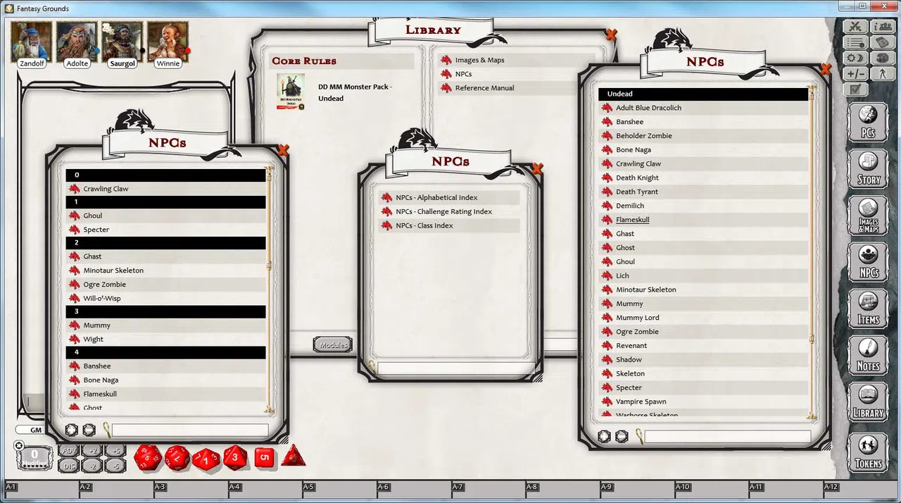 Fantasy Grounds - D&D Monster Pack - Undead Screenshot 1