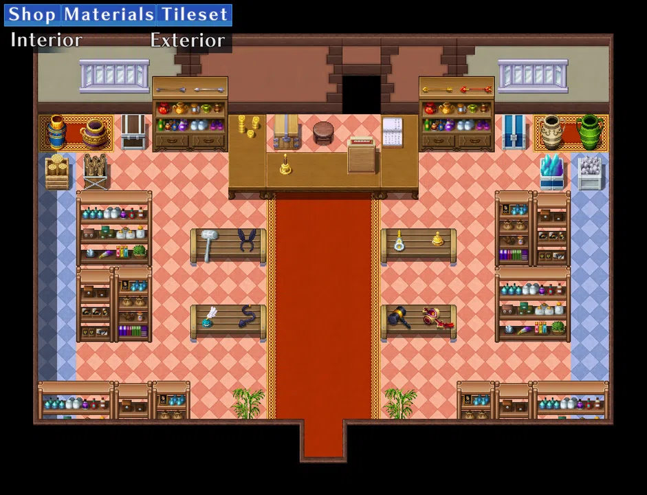 RPG Maker MZ - Shop Materials Tileset - Interior / Exterior Screenshot 2