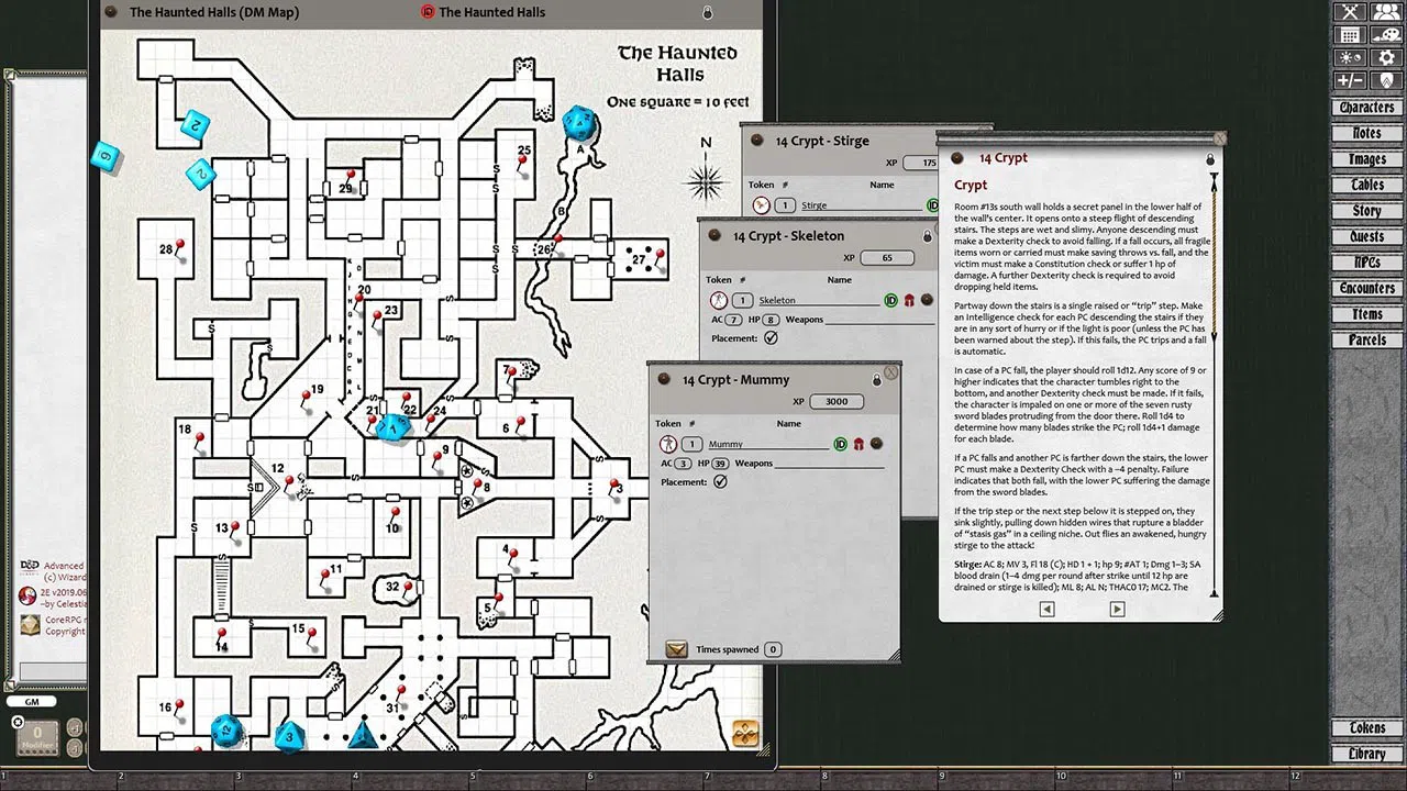 Fantasy Grounds - D&D Classics: FRQ1 Haunted Halls of Eveningstar (2E) Screenshot 4