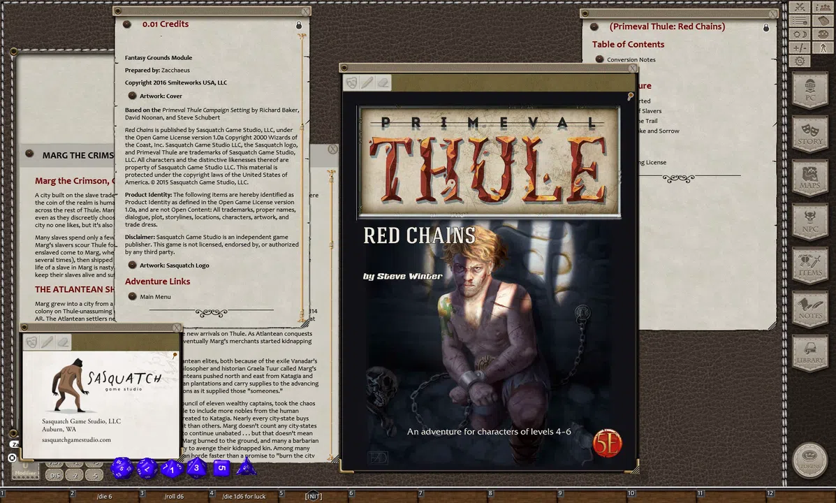 Fantasy Grounds - 5E: Primeval Thule: Red Chains Screenshot 0