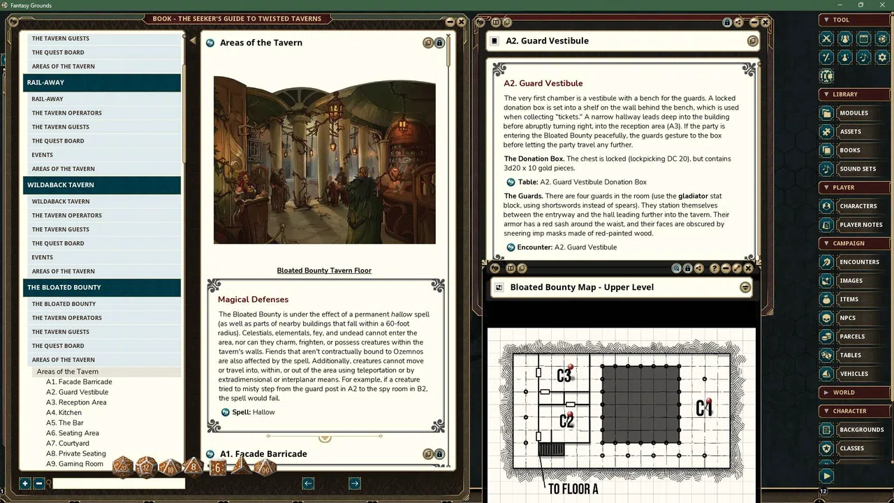 Fantasy Grounds - The Seeker's Guide to Twisted Taverns Screenshot 1