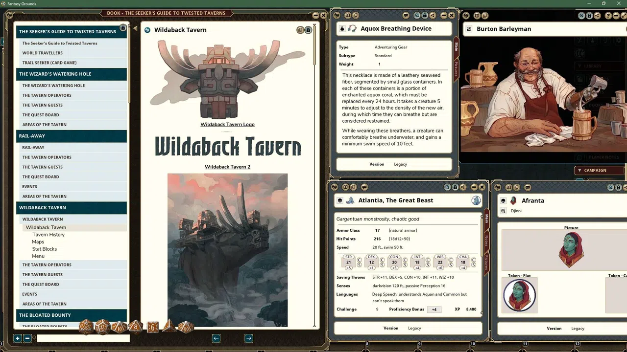 Fantasy Grounds - The Seeker's Guide to Twisted Taverns Screenshot 4