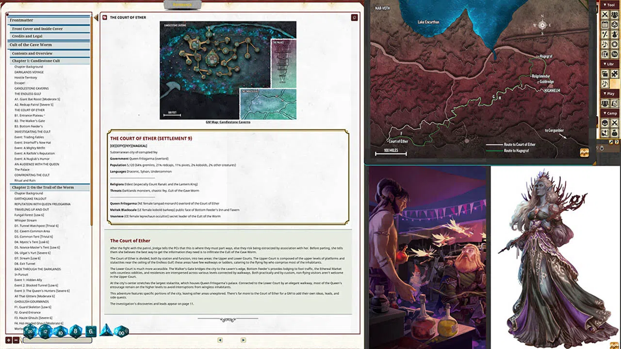 Fantasy Grounds - Pathfinder 2 RPG - Sky King's Tomb AP 2: Cult of the Cave Worm Screenshot 4