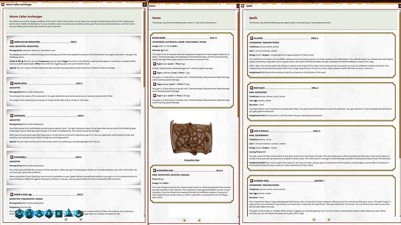Fantasy Grounds - Pathfinder 2 RPG - Sky King's Tomb AP 2: Cult of the Cave Worm Screenshot 1