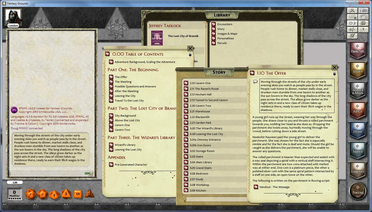Fantasy Grounds - PFRPG Compatible Adventure: The Lost City of Bransik - One on One Adventure #16 Screenshot 5