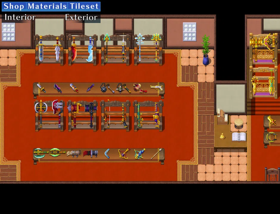RPG Maker MV - Shop Materials Tileset - Interior / Exterior Screenshot 0