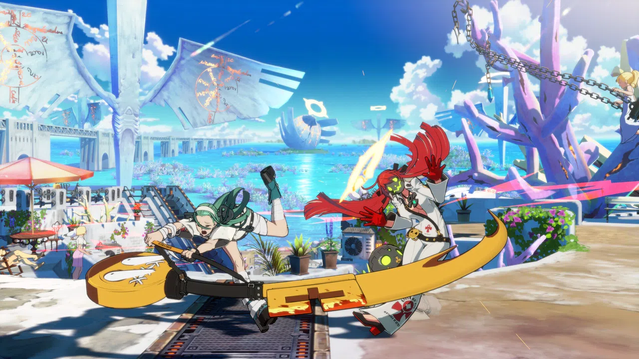 GGST Additional Battle Stage 5 - Fallen Prayer, Engulfed Lives Screenshot 0